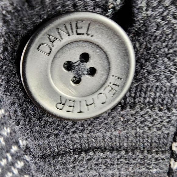 Daniel Hechter Paris Cotton Shawl Collar Grampa Cardigan Navy Size 2X Preppy - Picture 6 of 14